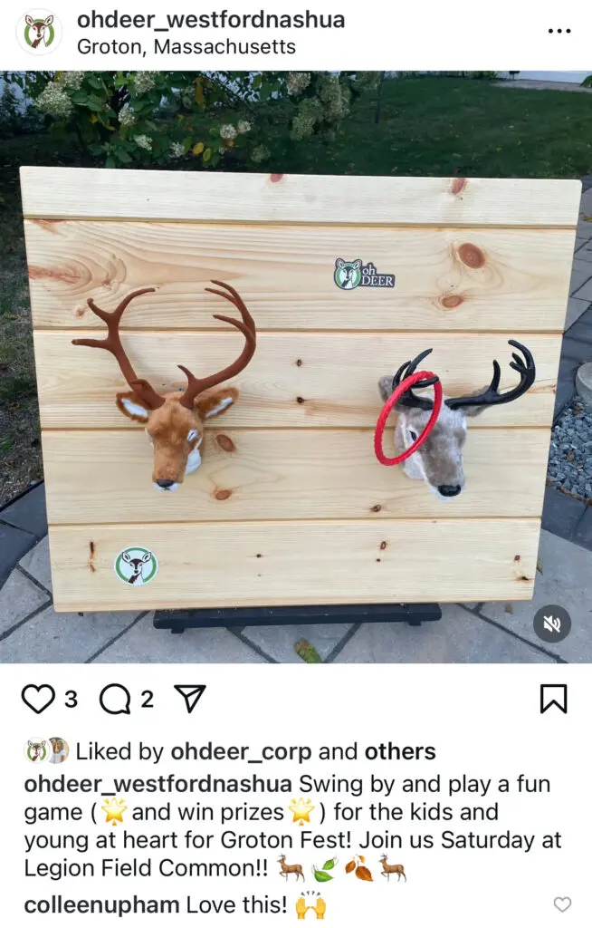 ohDEER antler game at local event