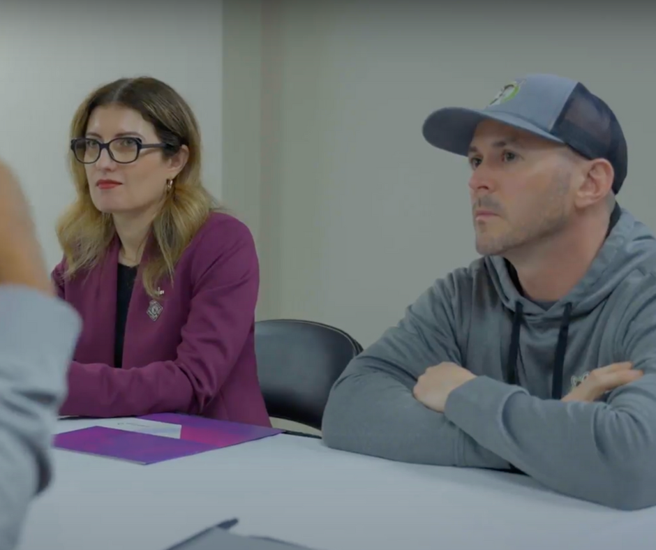 Madalina and Bob Gaska at educational session at annual event 