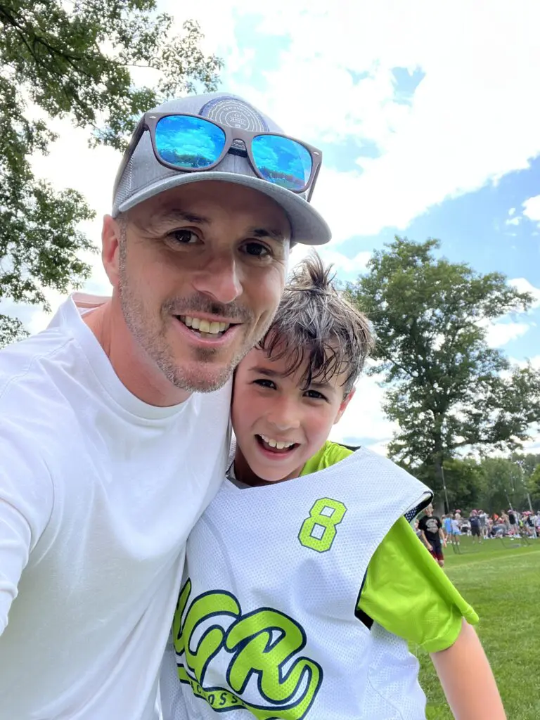 Bob Gaska and son lacrosse 