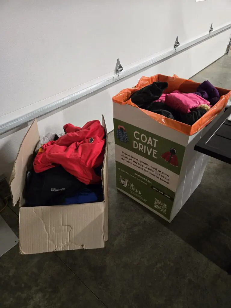 ohDEER coat drive donation boxes