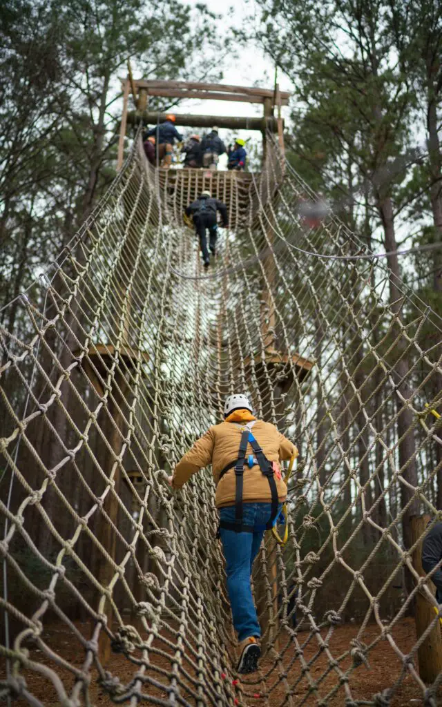 climbing net at whitewater center