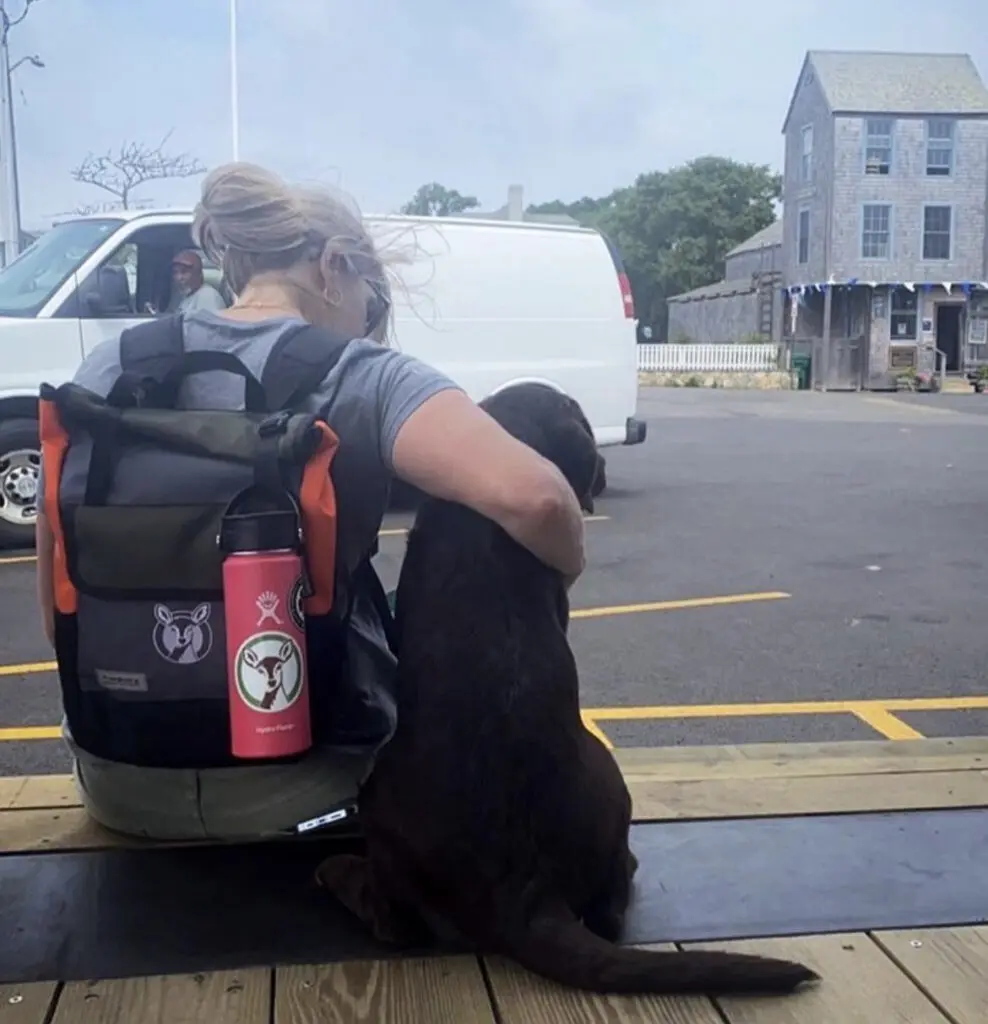 Colleen Upham with dog 