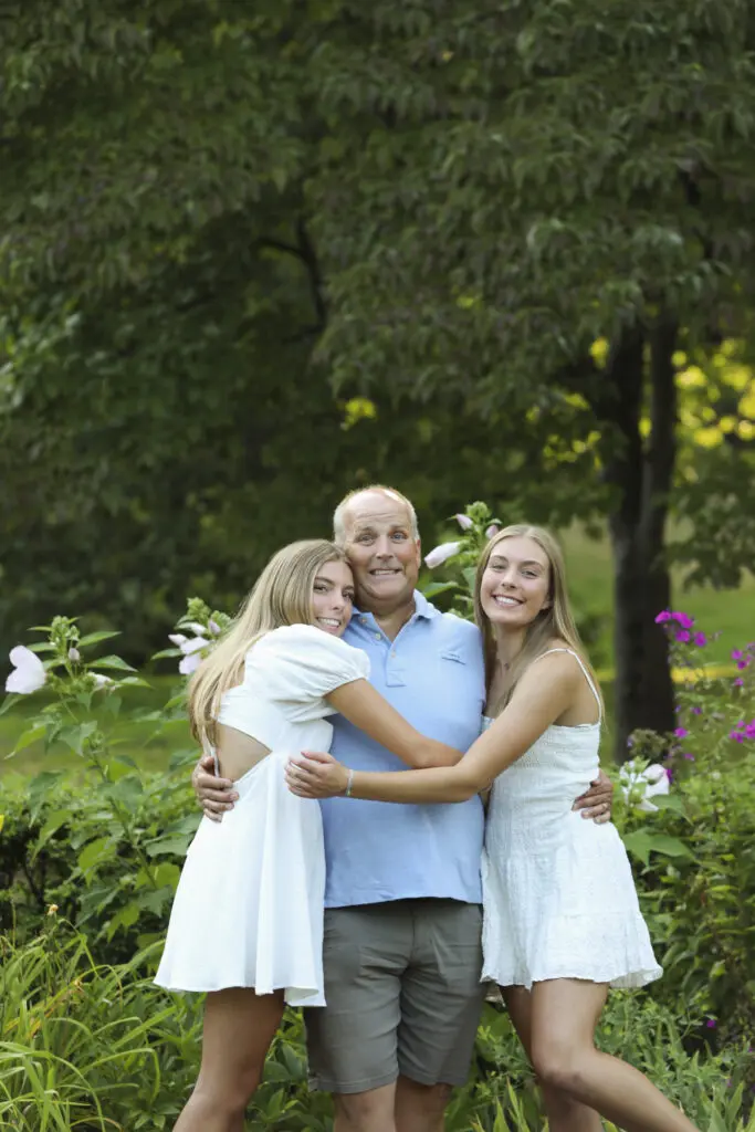 ohDEER founder Kurt Upham with his twin daughters 