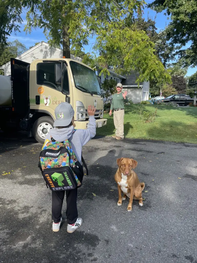 steve casello waving to his son getting on the bus 
