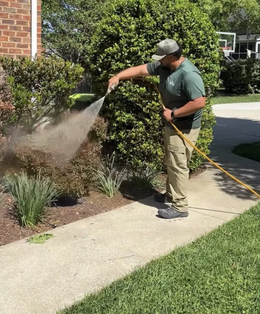 ohdeer technician spraying all natural tick and mosquito control