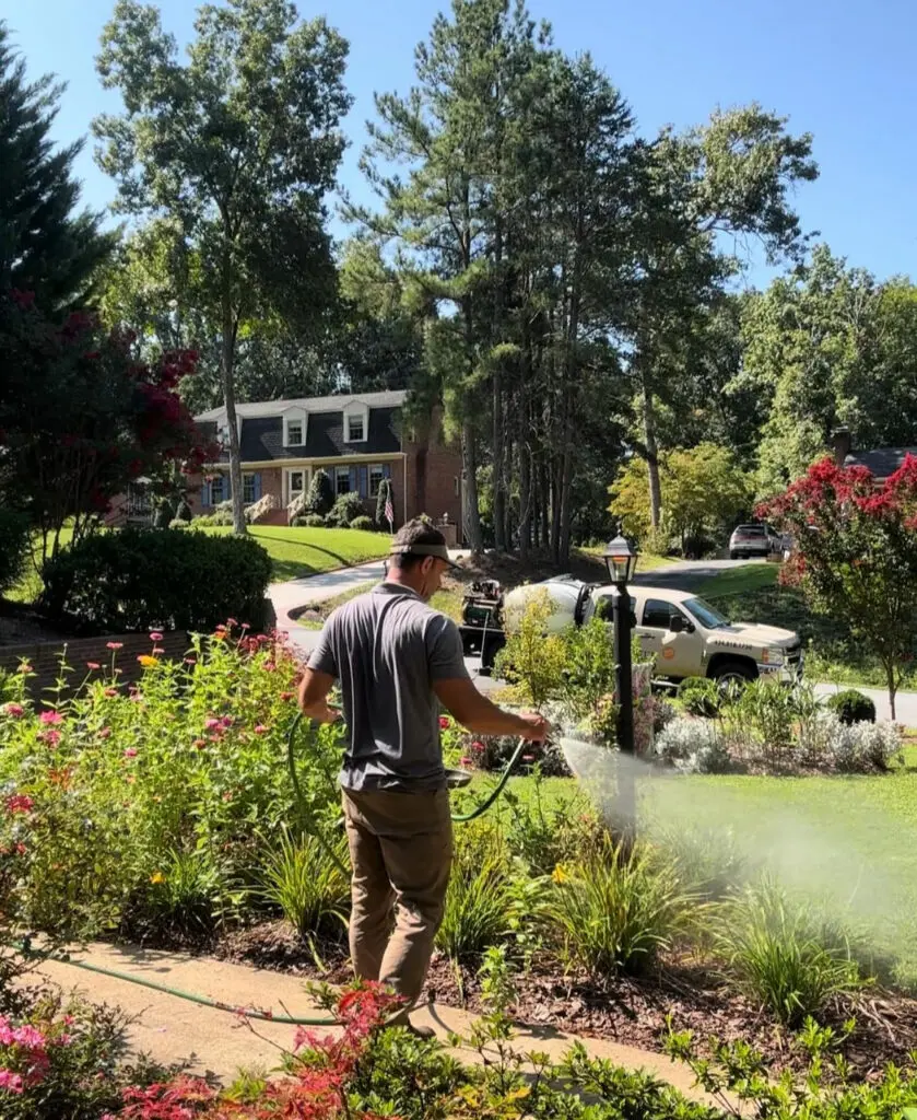 all natural pest control virginia josh hafner spraying all natural tick and mosquito control