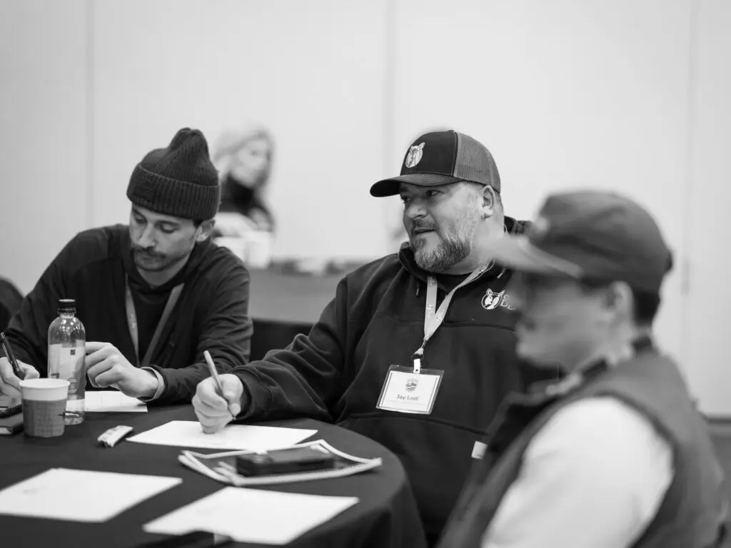 ohDEER Southeastern MA and ohDEER Northern RI owner Jay Lodi taking notes at the annual event 