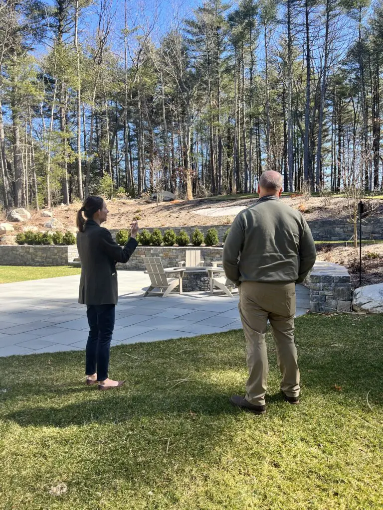 ohDEER founder Kurt Upham talking to customer while walking their property outdoor franchise opportunities