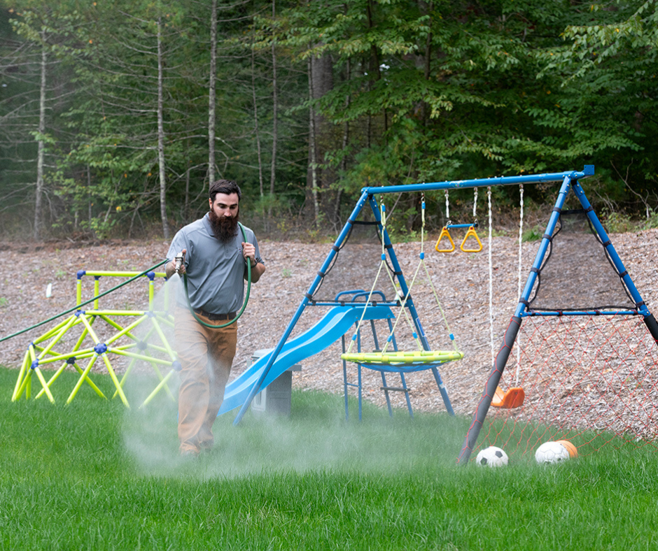 outdoor franchise opportunities ohDEER spray technician spraying near swingset